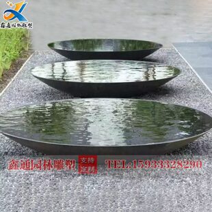 日式钵流水石涌泉大理石喷泉水室内水景观庭院石雕户外喷水池花园