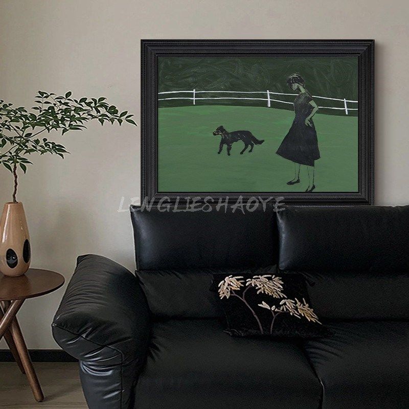 美式复古高级感抽象人物动物客厅卧室装饰挂画艺术玄关纯手绘油画,家居饰品,现代装饰画,淘宝优惠券,粉丝福利购,淘宝优惠卷