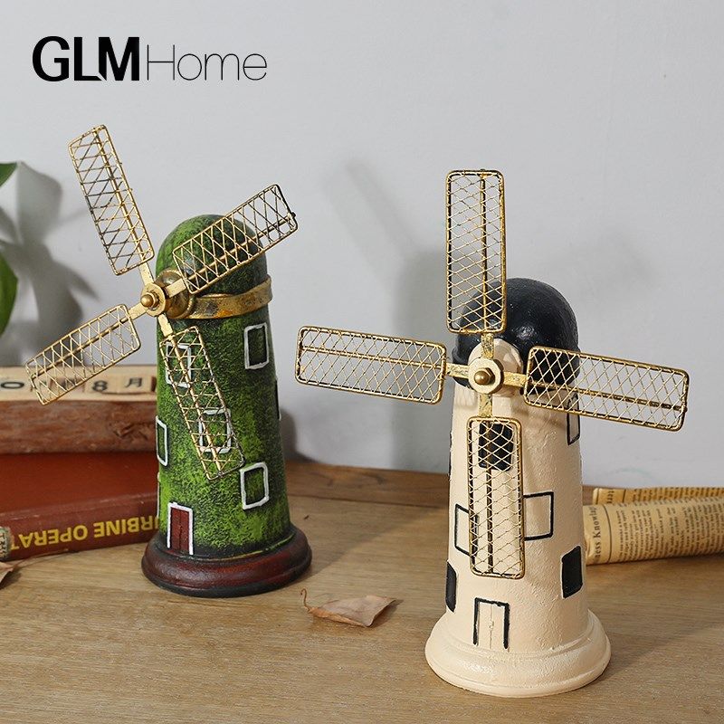 美式复古怀旧风车模型摆件创意家居客厅电视柜装饰品咖啡厅小摆设,家居饰品,装饰摆件,淘宝优惠券,粉丝福利购,淘宝优惠卷