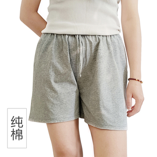纯棉睡裤短裤女夏休闲居家五分裤薄款全棉夏天mm睡觉家居裤可外穿