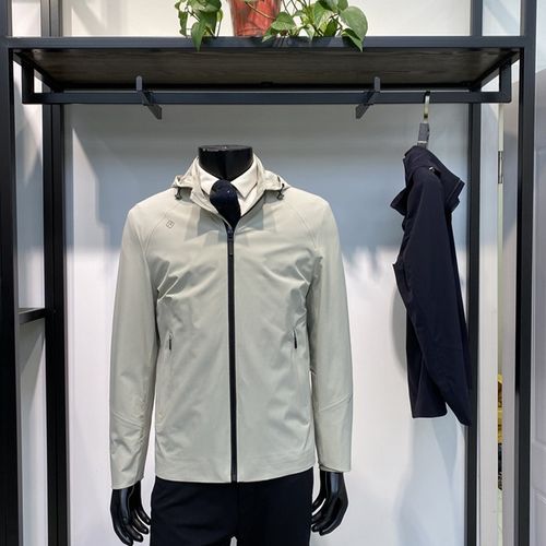 薄款牛奶丝25年春季新品男士夹克上衣商务休闲外套可脱卸帽领佐