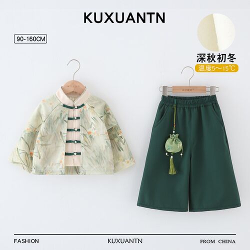汉服男童秋冬季加绒套装周岁礼服男宝宝唐装中国风古装儿童拜年服