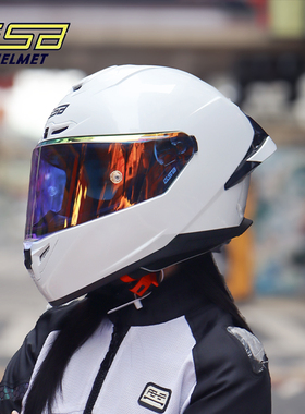 gsb摩托车头盔361gt全覆式男女3C认证大尾翼机车骑士赛车安全头盔