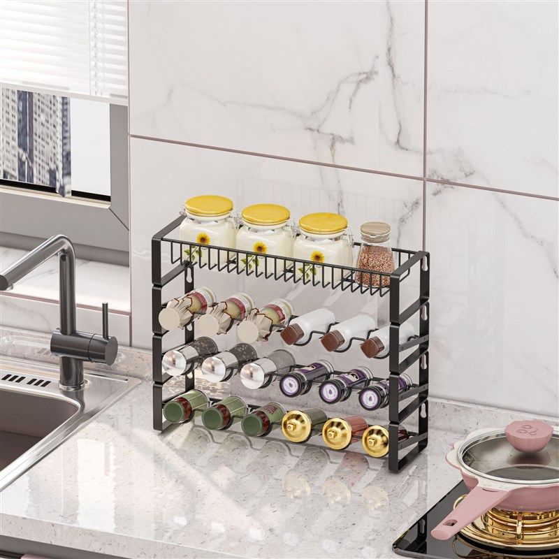 厨房铁艺收纳置物架多层调味瓶收纳架可拆卸组合波浪调料架厨房架,厨房/烹饪用具,调料置物架,淘宝优惠券,粉丝福利购,淘宝优惠卷