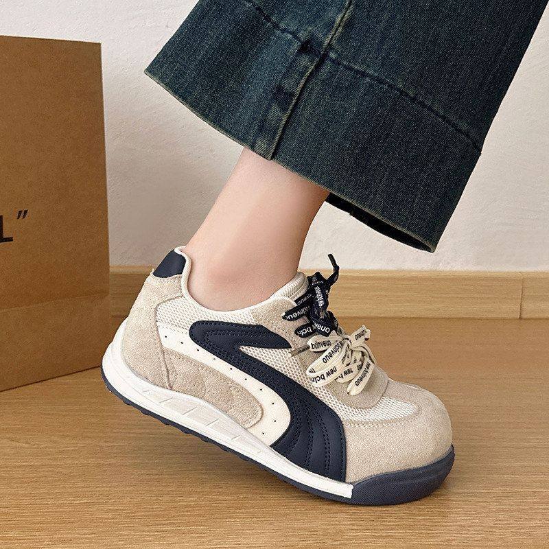 百搭平底双鞋带德训鞋2025早秋季新款休闲低帮板鞋运动阿甘鞋女鞋,女鞋,高帮鞋,淘宝优惠券,粉丝福利购,淘宝优惠卷