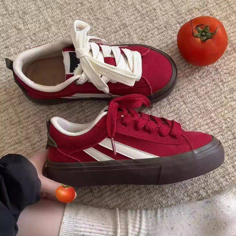 2025春夏新款美式复古板鞋女厚底ins潮小众百搭运动休闲滑板鞋子,女鞋,休闲板鞋,淘宝优惠券,粉丝福利购,淘宝优惠卷