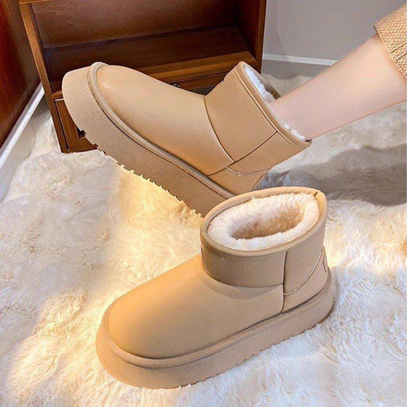 2025新款冬季黑色厚底雪地靴女鞋加绒加厚松糕增高面包棉鞋子短靴,居家布艺,居家棉拖/棉鞋,淘宝优惠券,粉丝福利购,淘宝优惠卷