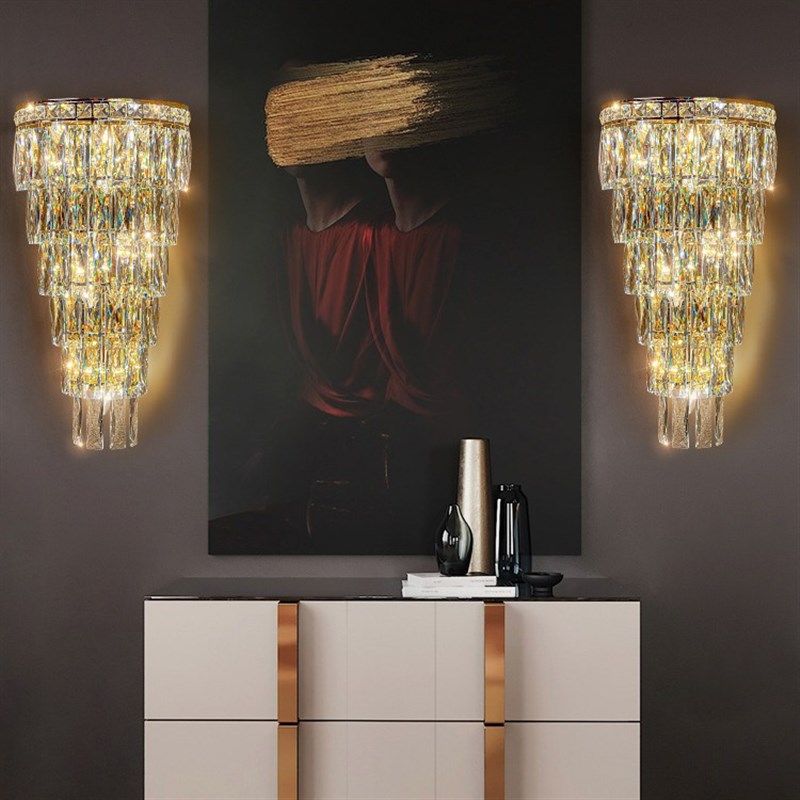 壁灯卧室2024新款床头灯高端氛C围感轻奢装饰别墅主卧公主房水晶