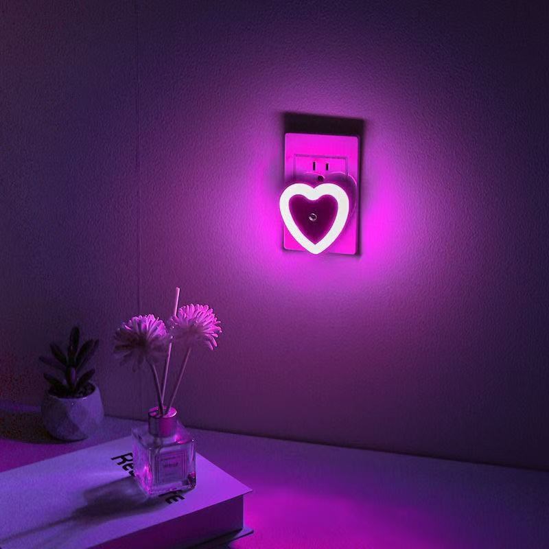 夫妻房氛围情h调办事小夜灯床头卧室情侣浪漫睡眠灯光控感应节能