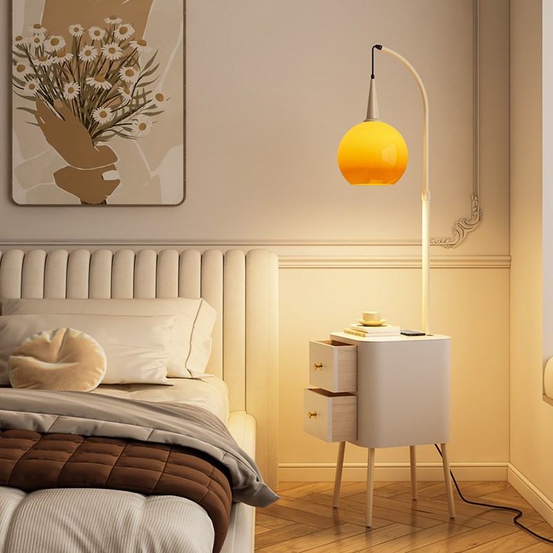 中古简约现代卧室床头柜灯创意个性时尚J落地灯客厅沙发边几置物