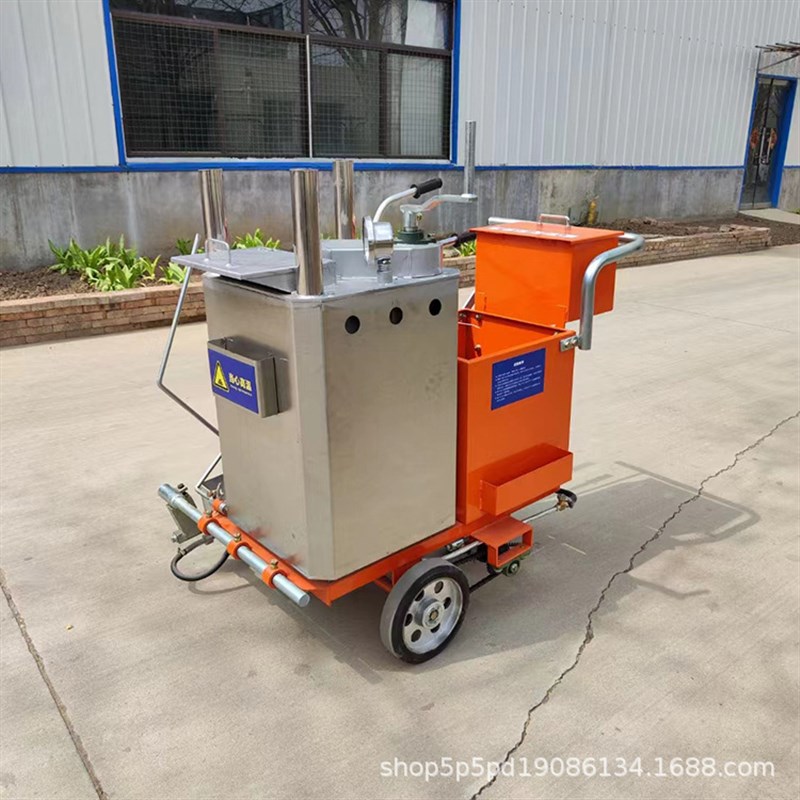 水泥沥青路热熔i划线机停车位路面标线机手推式马路热熔漆画线机