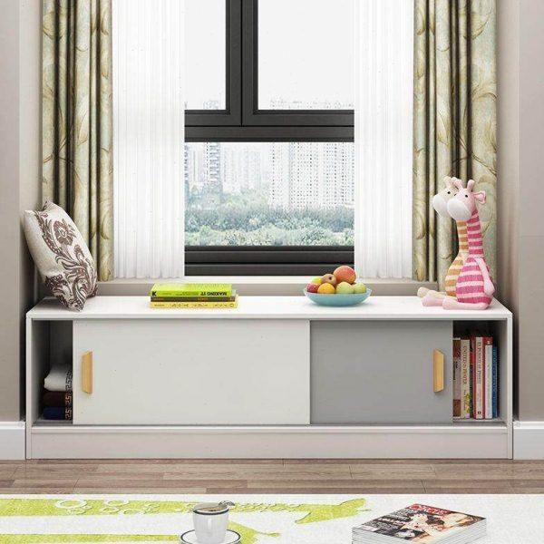 拉门柜飘移门阳台柜可坐人地柜收纳柜收纳窗柜电视柜矮柜可定制,住宅家具,飘窗柜,淘宝优惠券,粉丝福利购,淘宝优惠卷