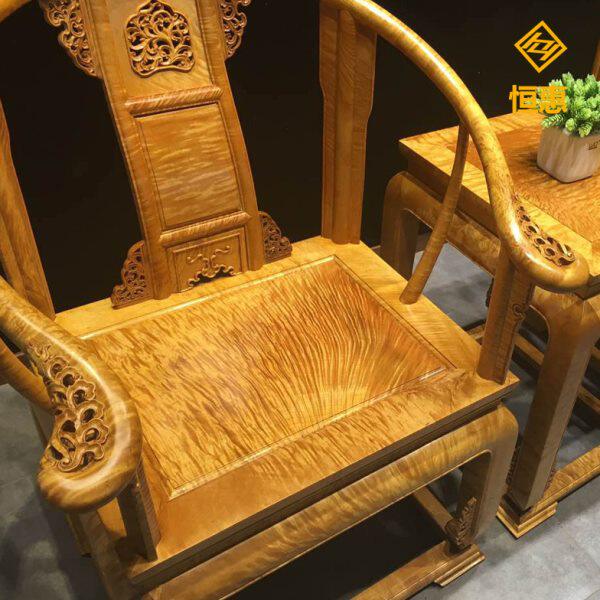椅实木圈椅套皇宫家具椅子三件套金丝楠木客厅新中式仿古成太师椅