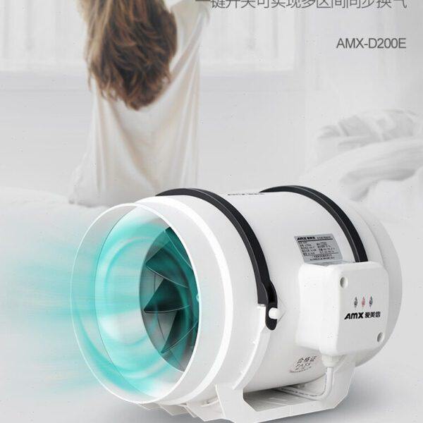 4/强力/爱商用10/DE信换美12寸8/6排气扇管道风机风静音低噪厨房