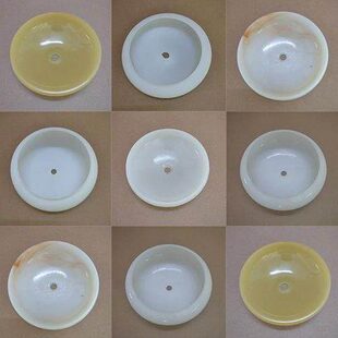 灯罩大全仿半圆配件盆玉石灯具底底玻璃托吊灯碗下盆磨砂外壳罩面