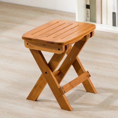 简易矮凳休闲折叠凳现代简约卧室便携家用餐凳楠竹板凳子加厚方凳