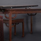 木花胡桃木漆古琴桌凳异味生榫卯结构擦霸王保色扬州杖琴桌环梨无