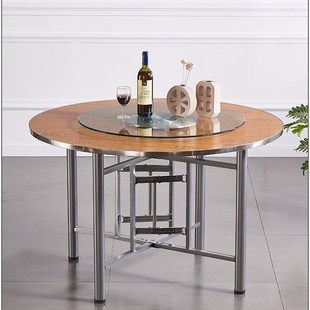 j8铝合金家用台面餐桌圆s桌桌子钢化玻璃底座圆盘转台玻璃转盘旋g