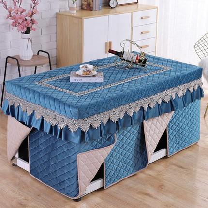 冬季双面绒全新款长方形电暖炉罩烤火被取暖卓布烤火桌子罩套加厚