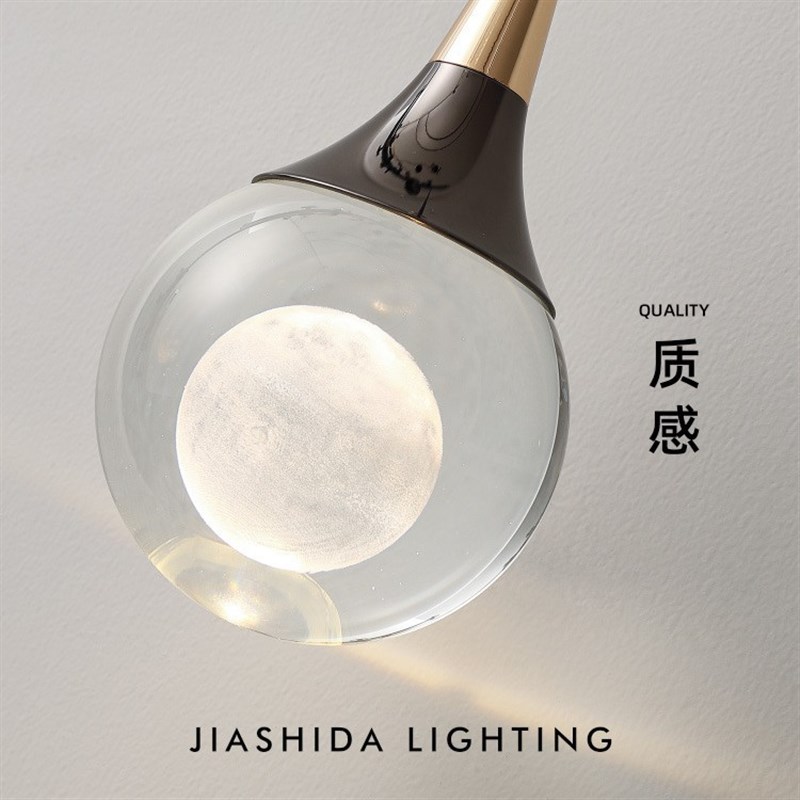 极简卧室b床头吊灯现代简约网红创意轻奢餐厅吊线灯背景墙玄关灯