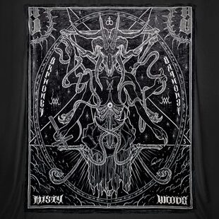 MW雾林原创Baphomet巴弗灭法兰绒毯 撒旦崇拜黑金属印花挂布毛毯