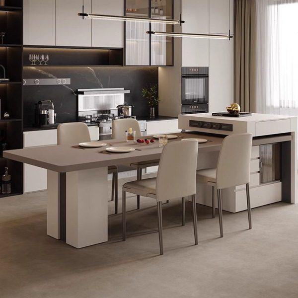 意式岩板岛台餐桌一体可伸缩家用厨房倒台级大户型多功能中导台,住宅家具,岛台餐桌,淘宝优惠券,粉丝福利购,淘宝优惠卷