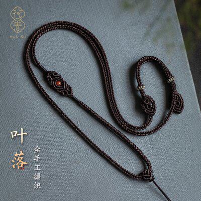 手工编织绳翡翠项链绳高货挂件可调玛瑙绳挂脖吊坠绳配玉佛头绳子