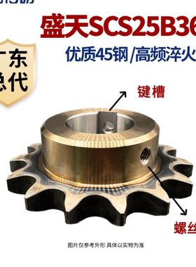 盛天链轮SCS链轮加工成品 2分SCS25B35齿 高精度耐磨损 申马传动