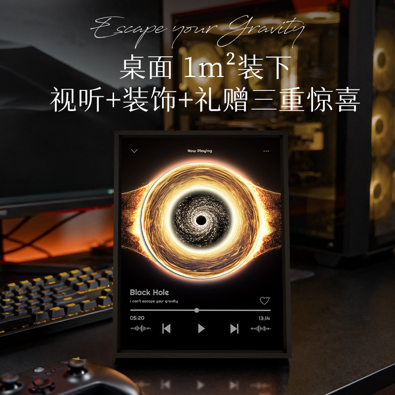 新品唱盘蓝牙音响画现代简约铝合金客厅玄关家居氛围高级感装饰画