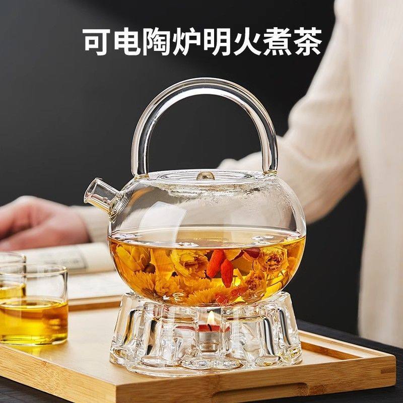耐热玻璃煮茶壶透明耐高温加厚煮茶器可明火电陶炉烧水壶泡,餐饮具,煮茶炉,淘宝优惠券,粉丝福利购,淘宝优惠卷