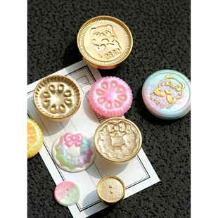 火漆印章章头可爱饼干曲奇信封封口蜡印浮雕异形