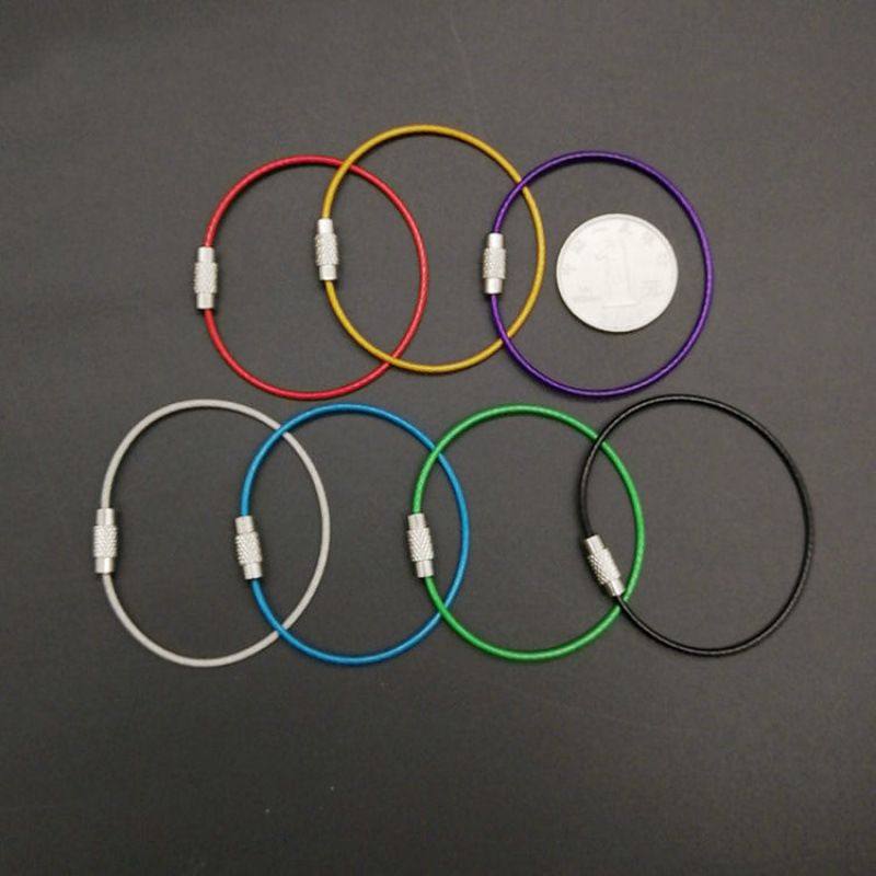 钢丝锁包胶彩色钢丝绳不锈钢钢丝圈环钥匙扣配件热销代发一件代销,餐饮具,茶道/零配,淘宝优惠券,粉丝福利购,淘宝优惠卷
