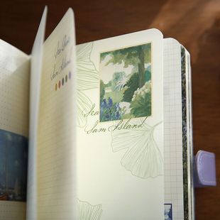 小日子不翻篇莱茵河的午后精装手帐本莫奈油画彩页笔记本精品