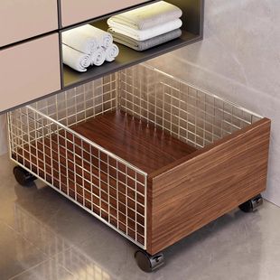 脏衣篓家用脏衣服收纳筐可移动大容量高颜值卫生间浴室柜下洗衣篮