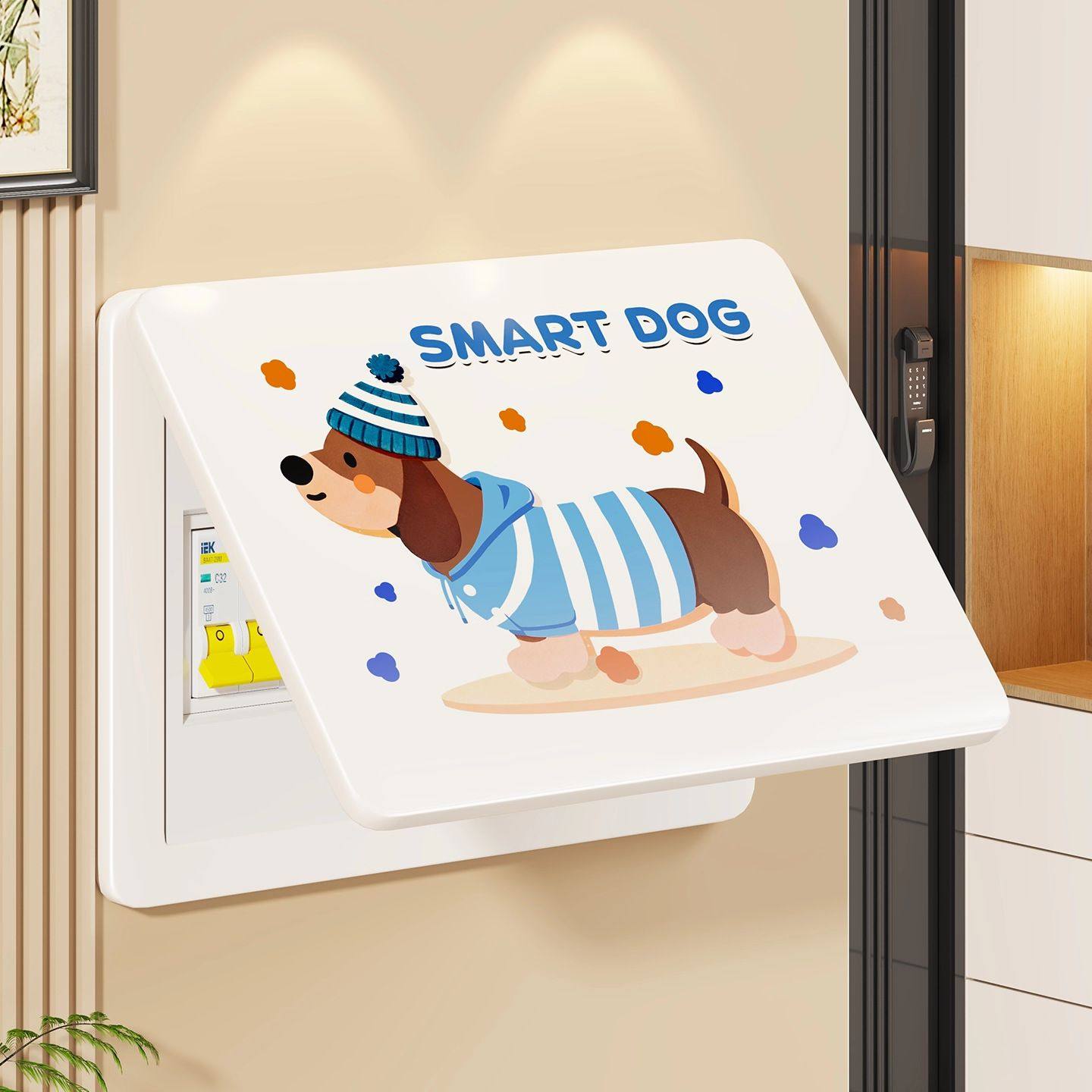 电表箱画装饰画网线盒遮挡免打孔配电箱盖板多媒体墙上弱电箱挂画