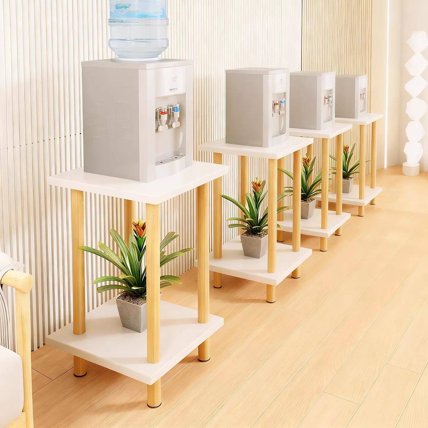 饮水机置物架抬高底座实木方桌办公室热水壶放置柜绿植装饰摆放架