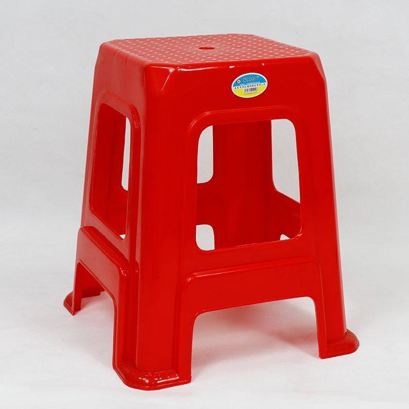 珠江高凳塑料凳子加厚大人方形高板凳餐桌凳红色6#椅子PE耐用耐摔,收纳整理,收纳凳,淘宝优惠券,粉丝福利购,淘宝优惠卷