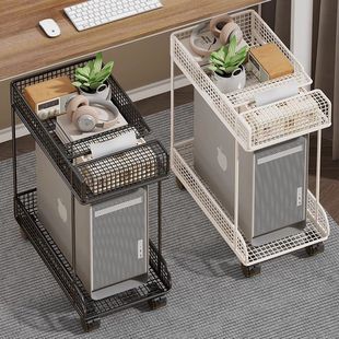 电脑主机托架可移动家用台式办公室带滑轮机箱底座支架托盘置物架