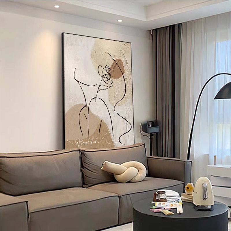 客厅装饰画轻奢高级感落地抽象壁画玄关画沙发背景墙挂画2024新款