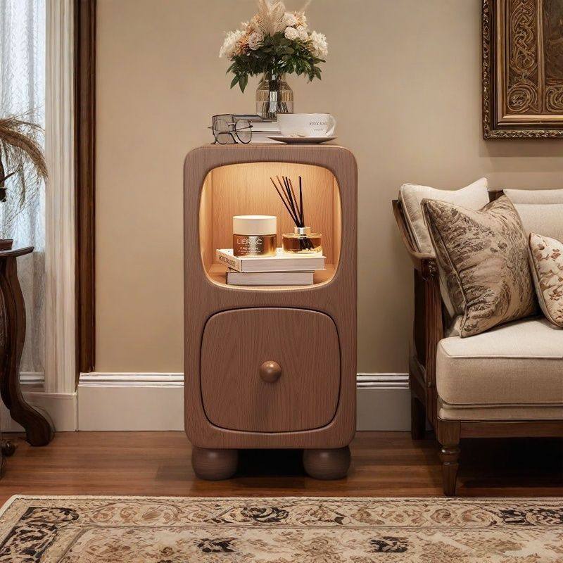 极窄床头柜简约现代小型实木儿童床边柜子置物架智能床头收纳柜,住宅家具,床头柜,淘宝优惠券,粉丝福利购,淘宝优惠卷
