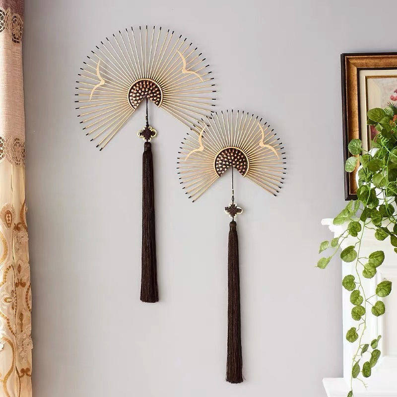 新中式墙饰创意客厅壁饰欧式玄关电视沙发背景墙上装饰品铁艺壁挂