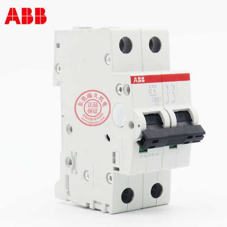 ABB低压开关S200系列直流断路器S202-C100;2CDS252001R0824