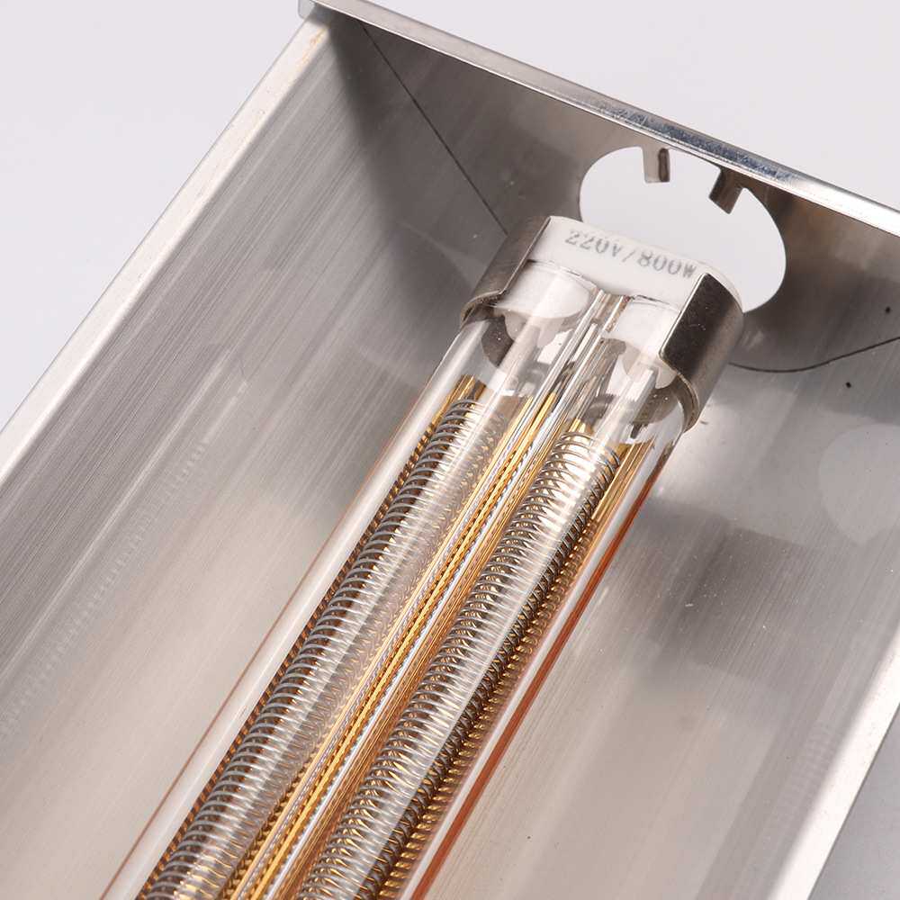 红外线半镀金灯管800W 400MM 吹瓶机加热灯发热管 塑胶固化铝灯罩