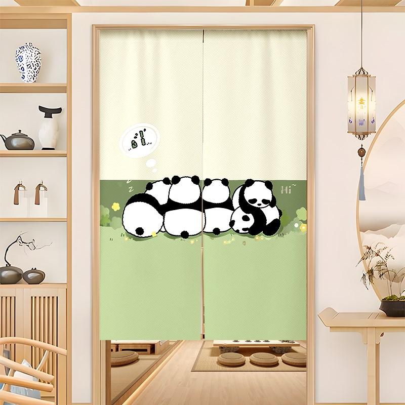 卡通可爱卧室房间家m用门帘隔断帘厨房半帘厕所卫生间隐私遮挡帘