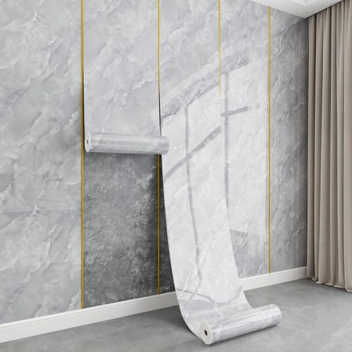 仿瓷砖墙贴大理石纹贴加厚墙贴防水防潮家用翻新壁纸遮丑背景墙贴