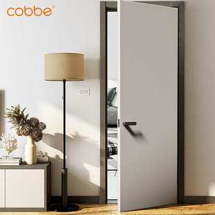 隐藏锁扣生态门锁室内磁吸静音奶油风白色卧室房门锁们把手手柄