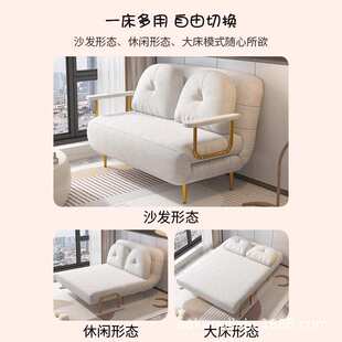 沙发床折叠两用小户型单人客厅阳台多功能2024新款1米2书房小沙发
