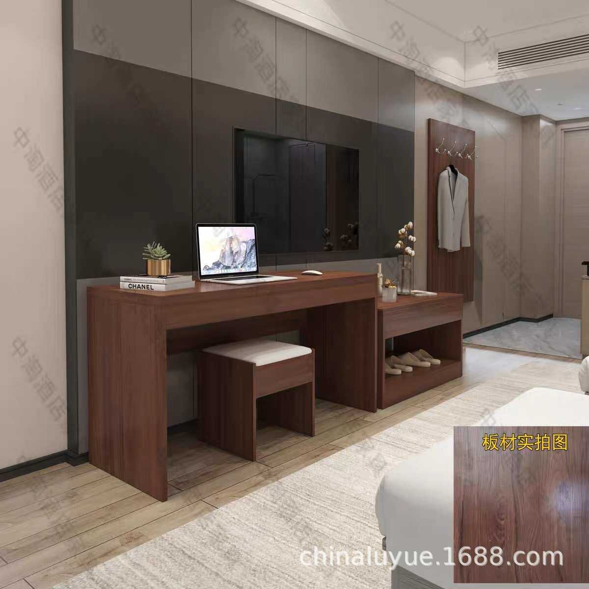 来图工程酒店家具标间全套宾馆行李架客房快捷公寓民宿电视柜桌子