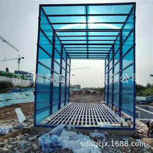 鲁森直供清胎设备洗车机 全自动滚轴式洗轮机 8轴滚轮洗轮机