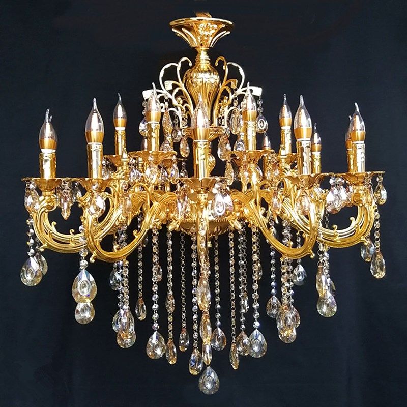 欧式锌合金蜡烛水晶大吊灯卧室客厅餐厅酒店别墅奢华法式创意灯具,家装灯饰光源,客厅吊灯,淘宝优惠券,粉丝福利购,淘宝优惠卷
